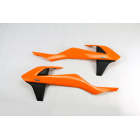 Radiator covers / Orange-black - oem 16 & 18 - Ktm - REPLICA PLASTICS - KT04061-999 - UFO Plast