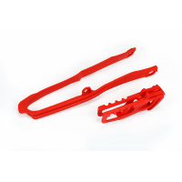 Chain Guide + Swingarm Chain Slider red for Honda CRF 250R - CRF 450R - CRF 250RX - CRF 450RX - REPLICA PLASTICS - HO04690-07...