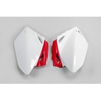 Side Panels white-red for Honda CRF 450R (2005-06) - REPLICA PLASTICS - HO03656-W - Ufo Plast