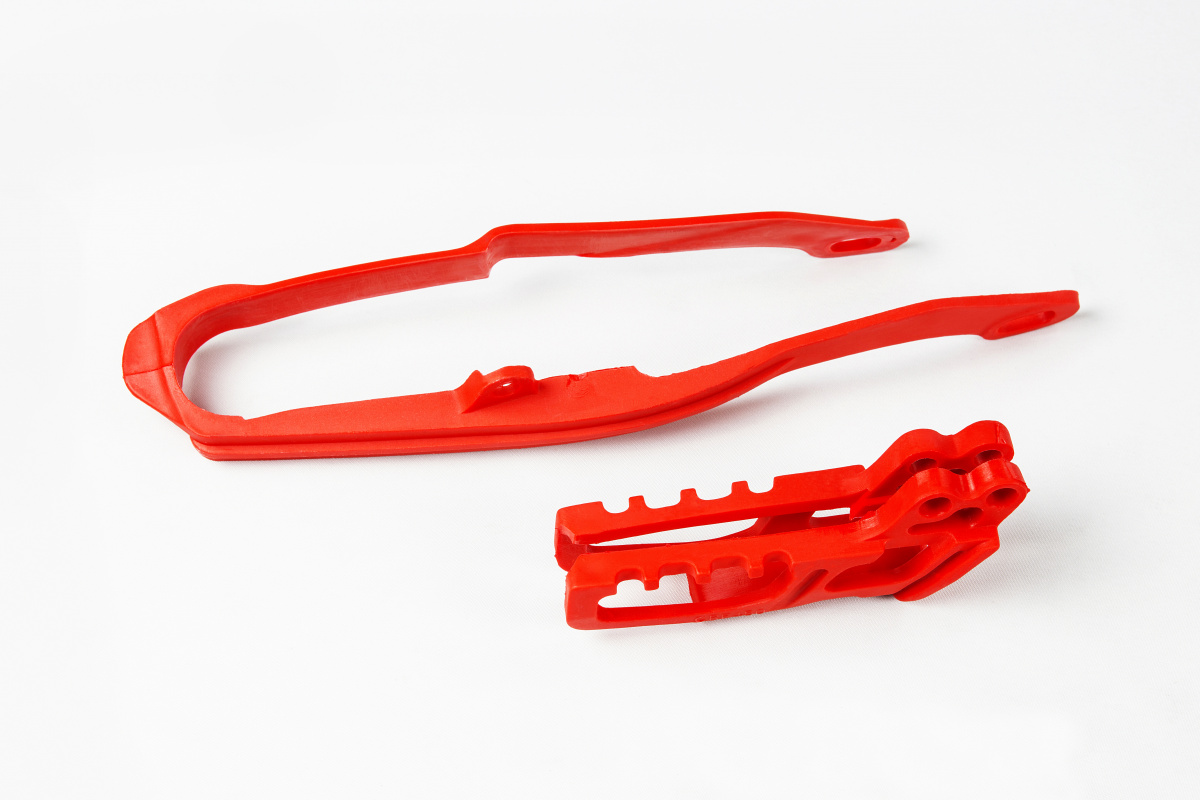 Chain guide+swingarm chain slider - red 070 - Honda - REPLICA PLASTICS - HO04632-070 - UFO Plast