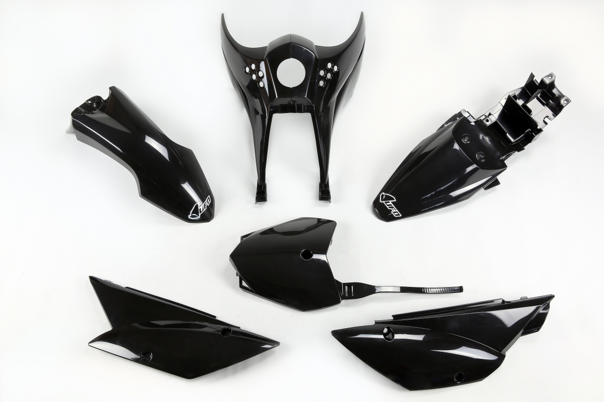 Plastic Kit black for Kawasaki KLX 110 (2010-25) - REPLICA PLASTICS - KA37003-001 - Ufo Plast