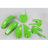 Plastic Kit green for Kawasaki KX 85 (2001-13) - KX 100 (2001-13) - REPLICA PLASTICS - KAKIT214K-026 - Ufo Plast