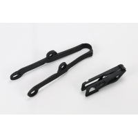 Chain Guide + Swingarm Chain Slider black for Kawasaki KXF 250 (2009-16) - KXF 450 (2009-15) - REPLICA PLASTICS - KA04710-001...