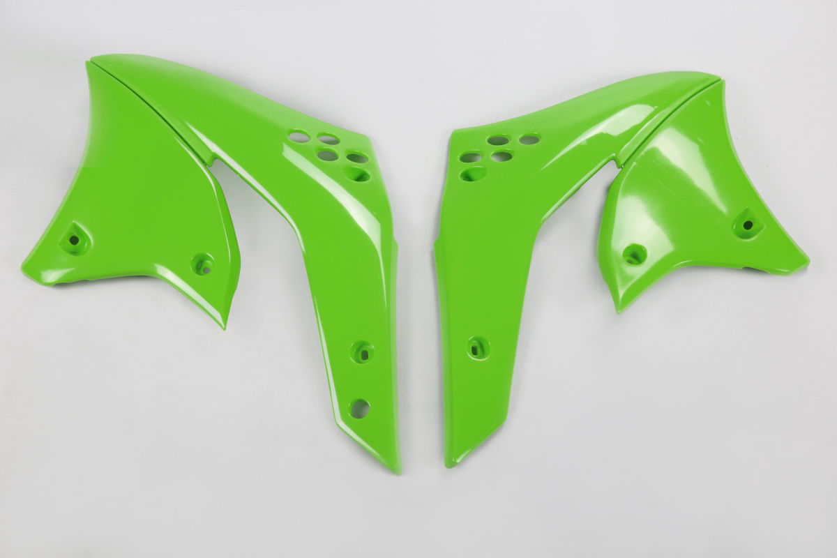 Radiator Covers green for Kawasaki KXF 250 (2006-08) - REPLICA PLASTICS - KA03787-026 - Ufo Plast