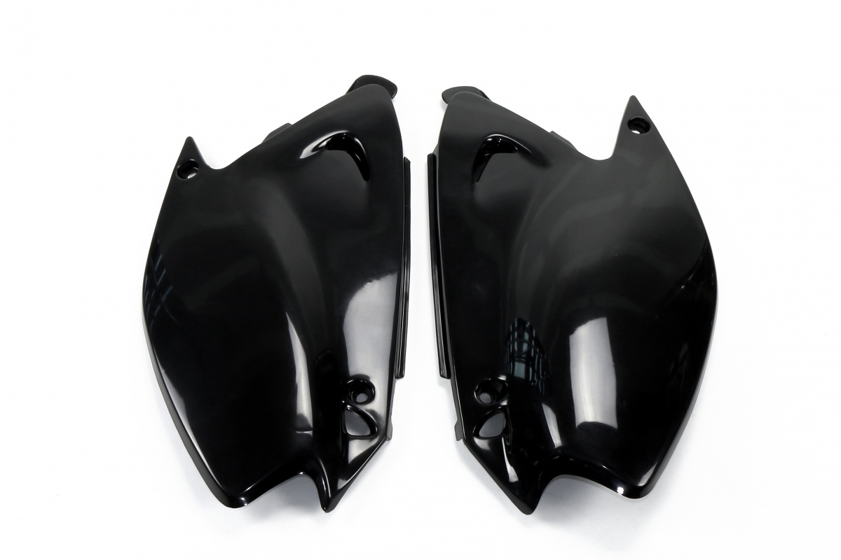 Side Panels black for Kawasaki KX 125 (2003-08) - KX 250 (2003-08) - REPLICA PLASTICS - KA03739-001 - Ufo Plast