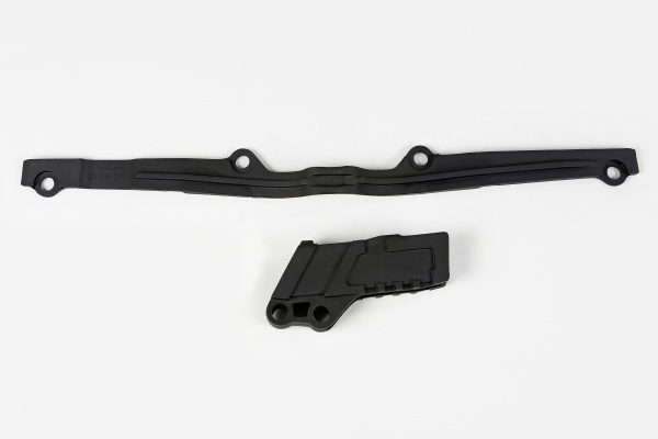 Chain guide+swingarm chain slider - black - Kawasaki - REPLICA PLASTICS - KA03793-001 - UFO Plast