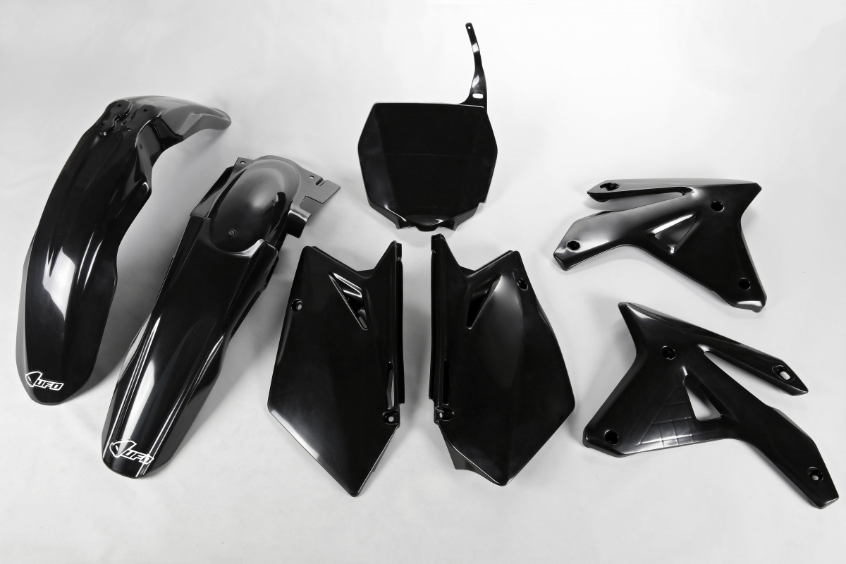 Plastic Kit black for Suzuki RMZ 450 (2007) - REPLICA PLASTICS - SUKIT408-001 - Ufo Plast