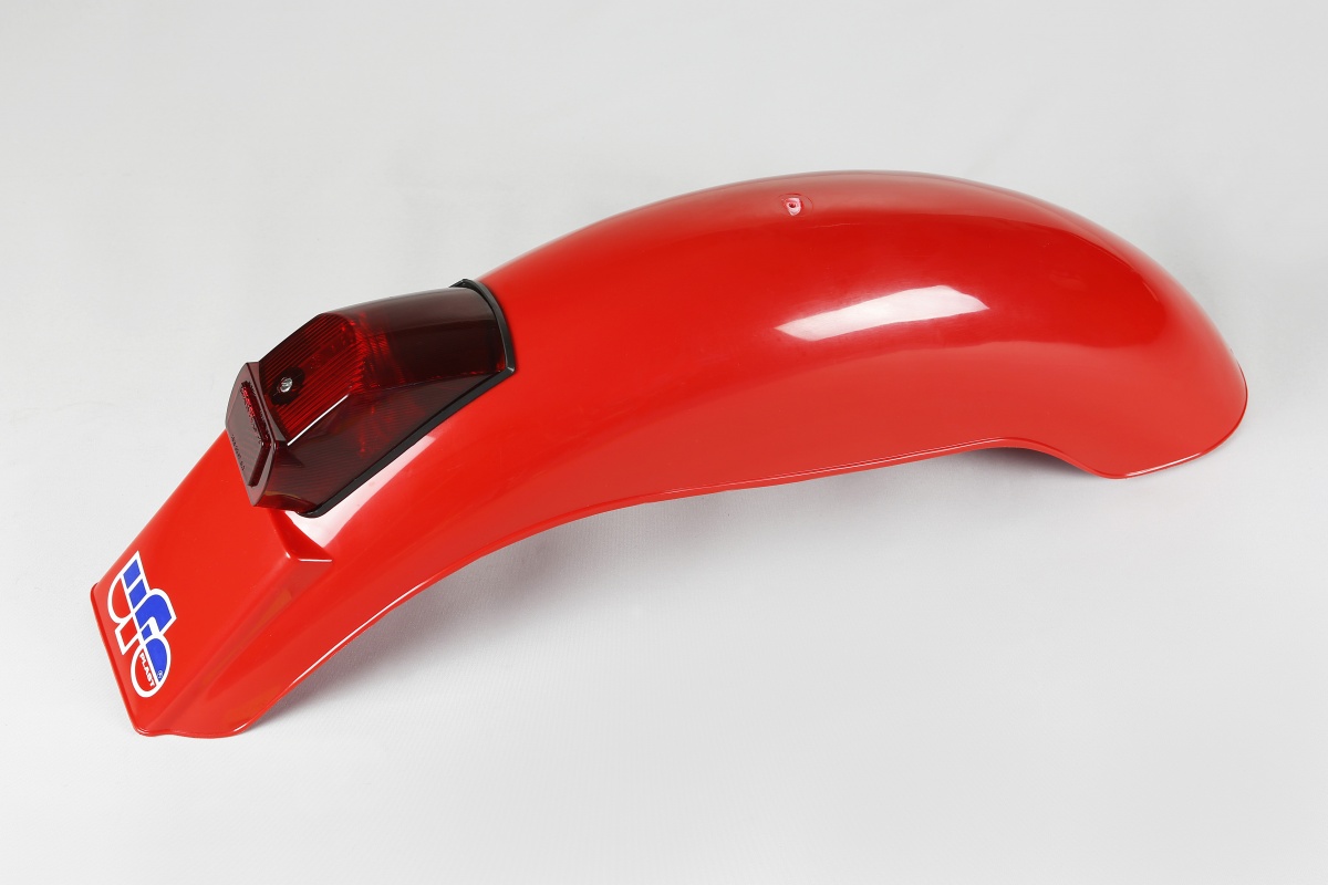 Universal rear fender enduro with light 50cc-80cc-125cc (1975-1979) - VINTAGE PLASTICS - ME08025-B - UFO Plast