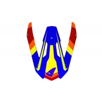 Visor for motocross Diamond helmet blue, yellow, orange and red - Helmet spare parts - HR098 - UFO Plast