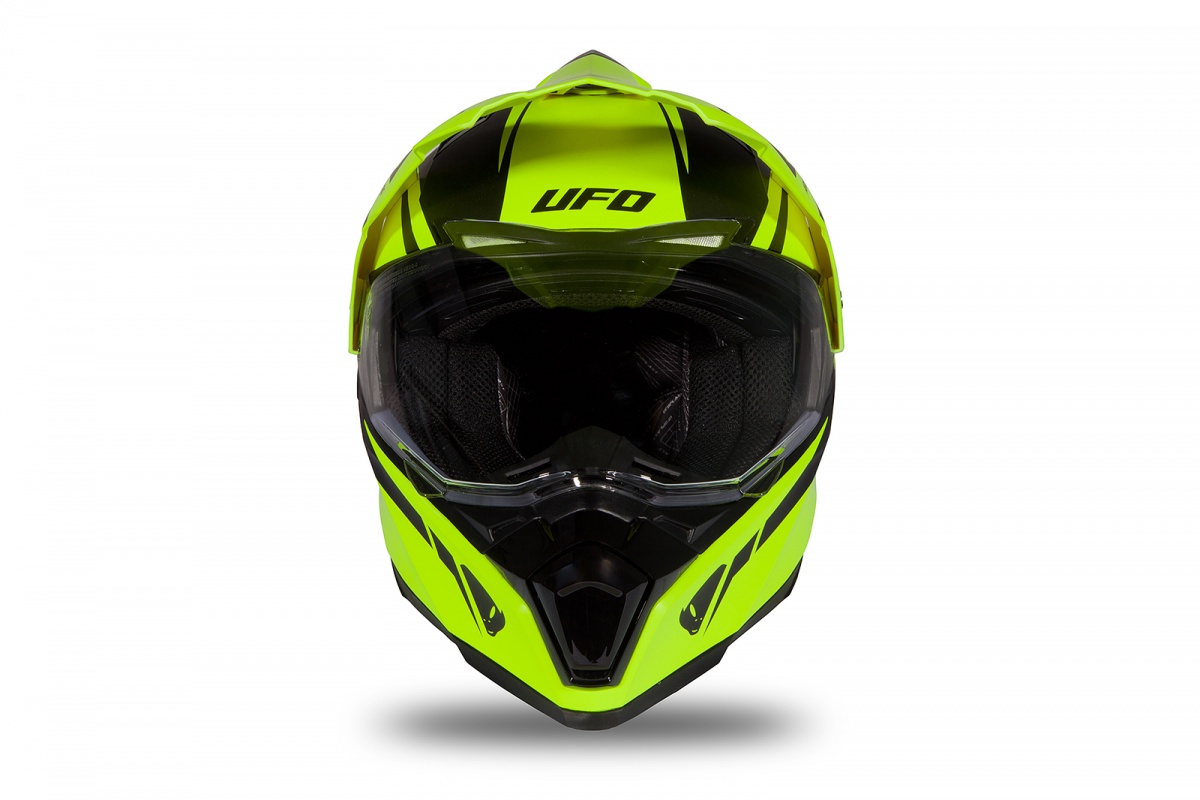 Motocross Enduro helmet Aries black and neon yellow matt - Helmets - HE179 - UFO Plast