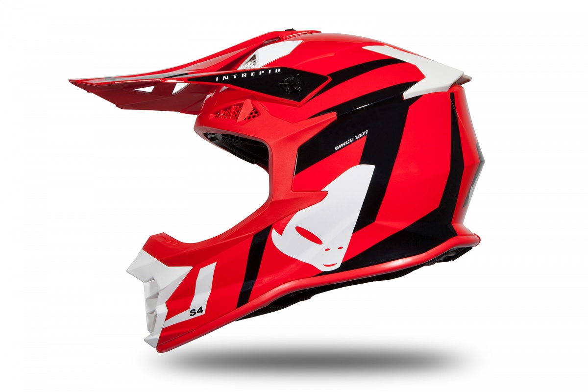 Motocross helmet Intrepid red and black glossy - Helmets - HE172 - UFO Plast