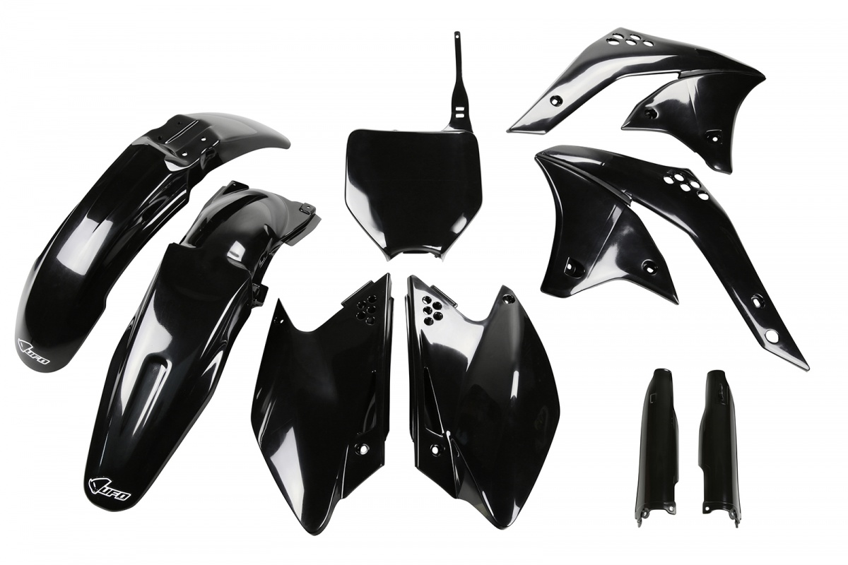 Full Plastic Kit black for Kawasaki KXF 250 (2006) - REPLICA PLASTICS - KAKIT204F-001 - Ufo Plast